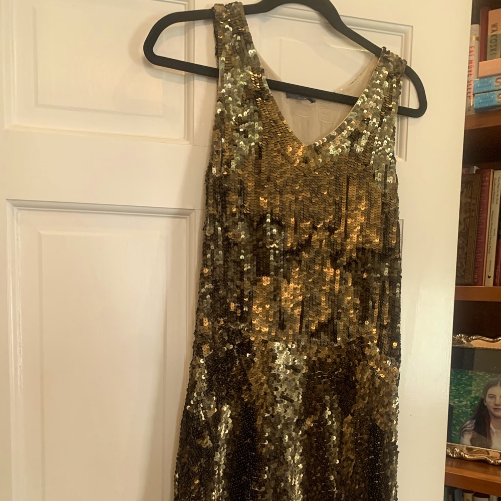 Bronze gold sequin dress from Gryphon in Greenwich
